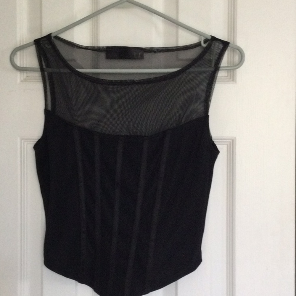 Vintage Tahari Black Corset Top